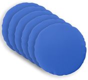 vidaXL Kussensloop 6 pcs Heerlen Koninklijk Blauw Ø 50 cm Polyester
