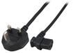 EFB Elektronik EK460.1,8 Stromkabel Schwarz 3 m BS 1363/A C13 Stecker