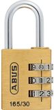 ABUS 165/30 Cijferslot met 3 codes, Security Level 3, Messing/Staal