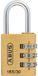 ABUS 165/30 Cijferslot met 3 codes, Security Level 3, Messing/Staal