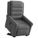 VidaXL Fauteuil releasable électrique réglable tissu gris foncé