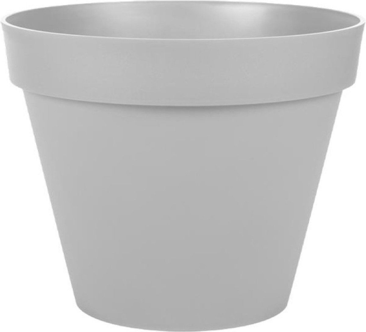 EDA Bloempot Toscane kunststof grijs D30 x H26 cm - 10 liter