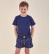 Little Label - Korte pyjama jongens - Blauw palm - 98-104