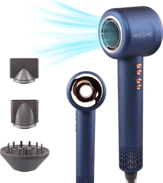 Soof&Tess® - Powerful Föhn - Blauw - 2200W - Met Diffuser