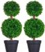 HOMCOM Topiaire artificielle - PE - 23x23x60cm - Vert