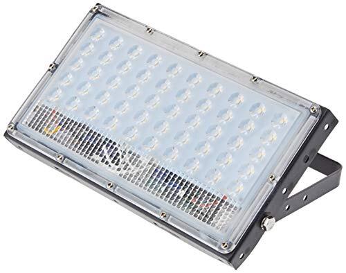 JANDEI - Zwarte LED schijnwerper 50W, ultra slank, monteerbaar, neutraal natuurlijk wit 4200K, buiten, muur, plafondbeugel