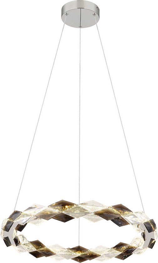 Globo hanglamp Karilion - chroom - metaal - 55 cm - ingebouwde LED-module - 67318H1