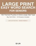 Large Print Easy Word Search for Seniors: 100 Themed Puzzles in Extra Large 24pt Font | Big 10x10 Grid Brain Games for Elderly Adults