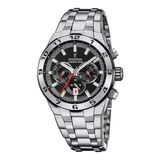 Festina F20670/6 Heren Horloge - Mineraalglas - Roestvrijstaal/Staal - Zilverkleurig - Ø 44.5 mm - Quartz - Vouw/Vlindersluiting - 10 ATM (zwemmen)
