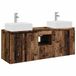 vidaXL Badkamerkast set Oud hout 129 x 41 x 79,5 cm
