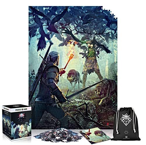 Good Loot The Witcher 3: Wild Hunt Leshen - puzzel 1000 stukjes 68cm x 48cm | inclusief poster en tas | Game-artwork voor volwassenen en tieners