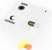 VITILITY Medicijncassette - Vierkant - Wit - 6x6x1.5 cm