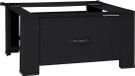vidaXL Wasmachineverhoger zwart 64 x 55 x 32,5 cm staal