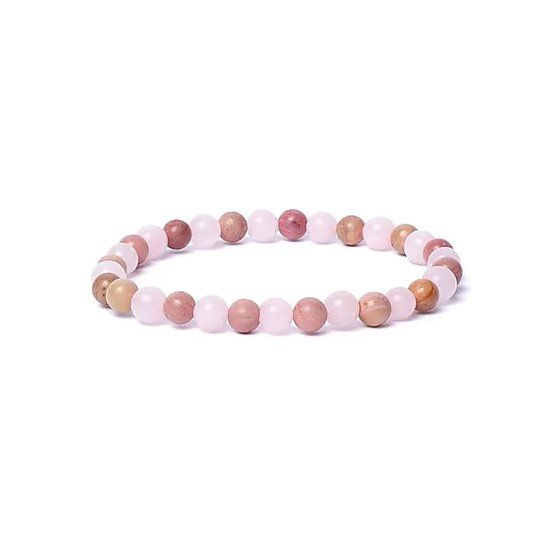 Yogi & Yogini Armband rozenkwarts/ thuliet - AA kwaliteit - Roze - Unisex