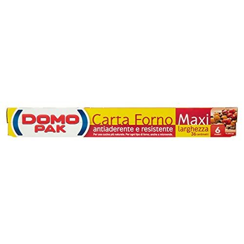 DomoPak bakpapier, antiaanbaklaag, duurzaam, 36 cm breed, 24 verpakkingen van 6 meter [144 meter]