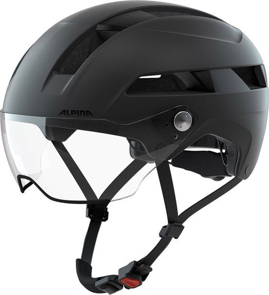 Alpina Soho Visor Fietshelm - Matzwart - 51-56 cm