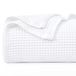 PHF 100% katoenen wafelgeweven deken, lichtgewicht, ademend, twinsize, wit
