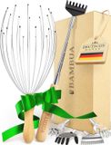 Generisch Massageapparaat voor hoofd en nek, inclusief rugschraper, voor langdurige ontspanning. Deze complete cadeauverpakking bevat 2 linten en is een klein cadeau, ideaal voor mannen