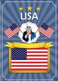 Bellatio Decorations Landen thema USA/Amerika - vlag thema poster - 59 x 42 cm - papier - versiering