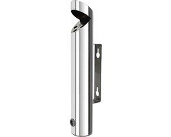 BRASQ Wandasbak RVS – Asbak voor Buiten – 1.7 Liter – Wandmodel – Incl. Sleutel – Weerbestendig