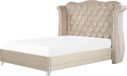 Beliani AYETTE - Tweepersoonsbed - Beige - 180 x 200 cm - Fluweel