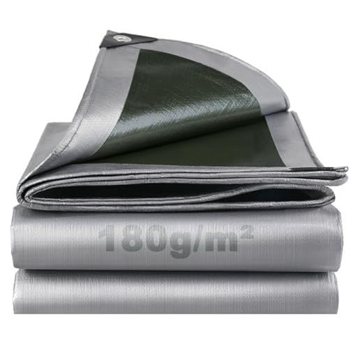 SHANNA Afdekzeil, 3 x 4 m, waterdicht, 180 g/m², PE afdekzeil, zeildoek met oogjes, uv-bestendig, scheurvast, vrachtwagenzeil, multifunctionele afdekking voor tuinmeubelen, hout, zwembad, trampoline