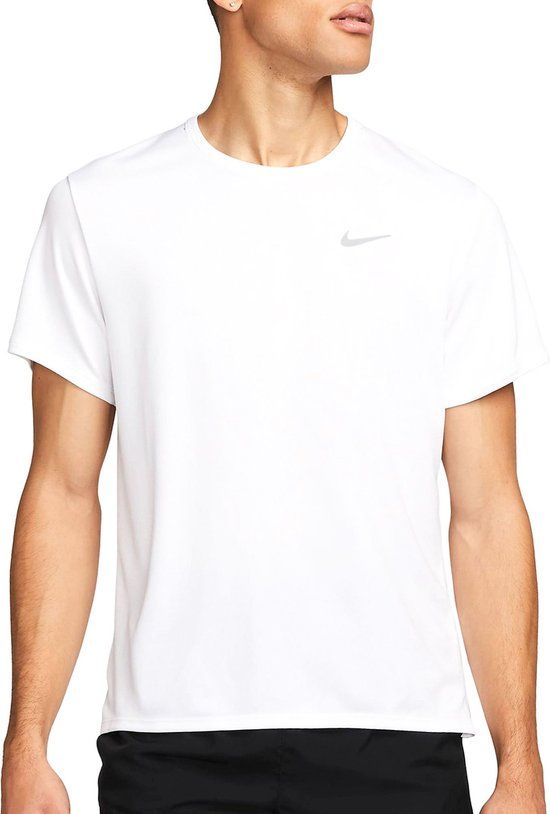 Nike Dri-FIT UV Miler Shirt Heren - Wit - Maat XL