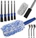 MINISOISO Brosse de jante en microfibre, set de 10 brosses de jante pour voiture, brosse de jante pour jantes en aluminium, set de brosses de nettoyage de jante pour soins intérieurs et extérieurs de voiture, nettoyage rapide et sans effort, 30*6CM