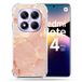 Cokitec Versterkte hoes voor Xiaomi Redmi Note 14 Pro 5G, roze marmeren textuur