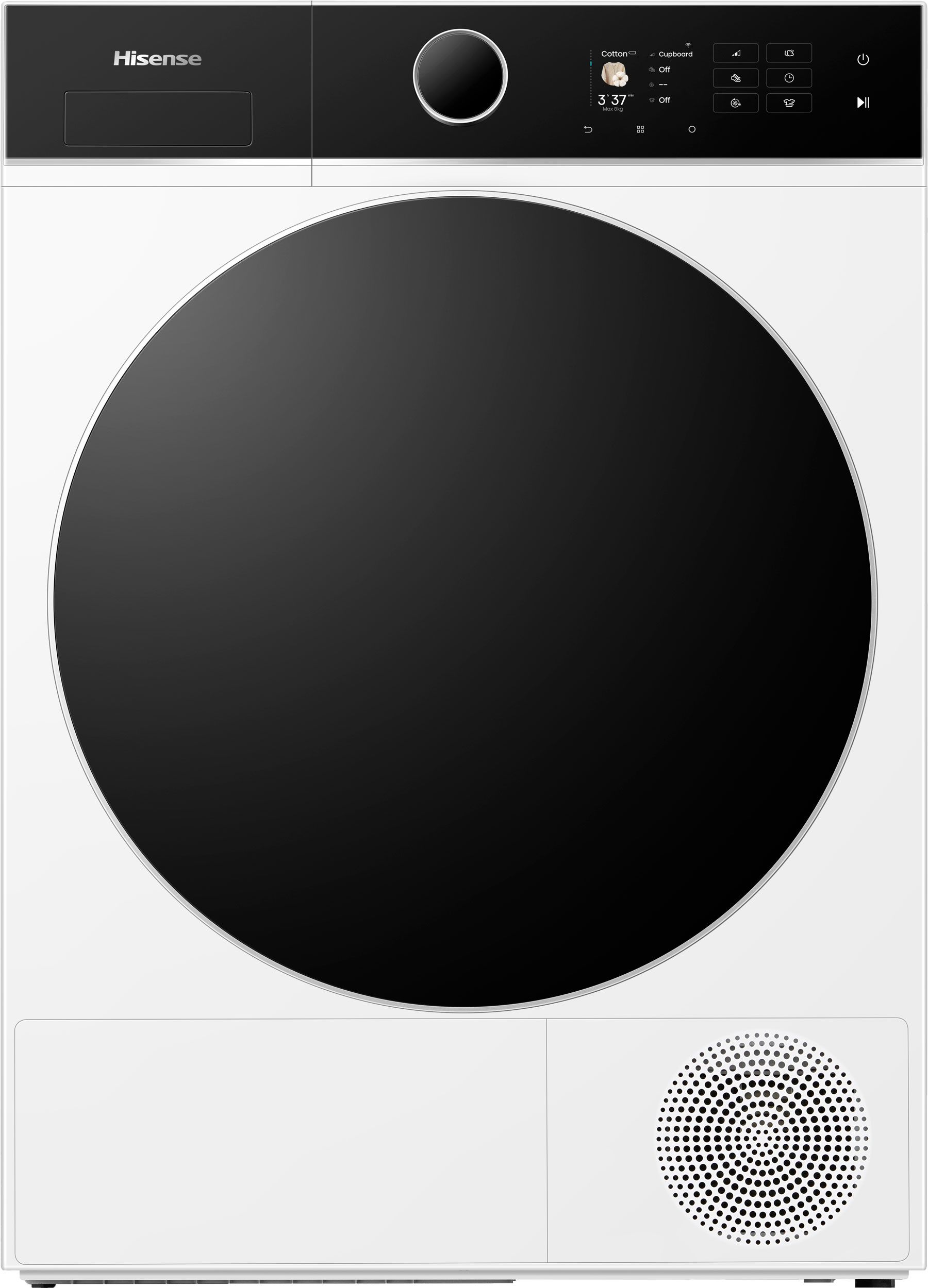 Hisense DH5I804BWCD - Wasdroger - Vrijstaand - 8 kg - Wit