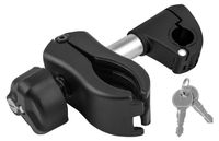 Merkloos EUFAB 11629 framehouder afneembaar kort Ø 25 + 30 mm, zwart/zilver