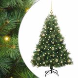 vidaXL Sapin de Noël artificiel avec 150 LED, Vert, 120 cm
