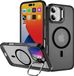 Selected by GSMpunt.nl Hoesje Geschikt voor Apple iPhone 16 - Compatibel met MagSafe & Qi2 - Back Cover met Standaard - Camera Kickstand - Zwart