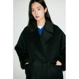 Mango Trenchcoat met wol - zwart