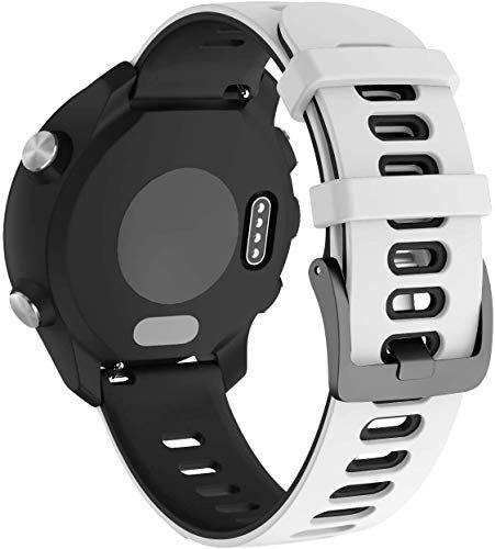 Gransho Silicone Rubber Watch Strap with Buckle compatibel met Garmin Vivoactive 4 Band, Waterproof Replacement Band (22mm, Pattern 3)