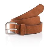 Tom Tailor Denim TTDOLLY Suède leren riem met vierkante gesp - Maat 80 - light brown uni