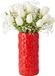 DK Design Bloemenvaas Hearts - rood - keramiek - 15 x 30 cm