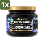 Garnier Loving Blends Haarmasker - Magnetisch Koolstof - Droge Lengtes - 340 ml