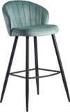 Sky Style Falun Tabouret de bar en velours vert clair