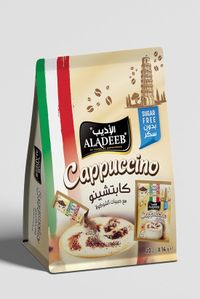 Aladeeb Cappuccino Poeder met Chocolade, Suikervrij, 20 x 14g