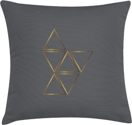 TAK Design Kussen Gold Triangle - Katoen - 45 x 45 cm