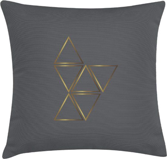 TAK Design Kussen Gold Triangle - Katoen - 45 x 45 cm