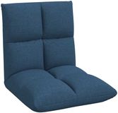 vidaXL Verstelbare vloerstoel Blauw Stof