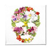 Homemania Skull-Art en graffiti-afbeelding voor woonkamer, slaapkamer, meerkleurig, 60 x 3 x 60 cm, HM20KNV60 x 60 – 84, polyester, hout