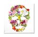 Homemania Skull-Art en graffiti-afbeelding voor woonkamer, slaapkamer, meerkleurig, 60 x 3 x 60 cm, HM20KNV60 x 60 – 84, polyester, hout