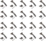 Emuca Lot van 20 volledig overlay scharnieren X91N met gemengde montageplaatjes, Diameter 5x9,5mm, H