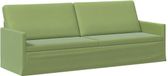 vidaXL - canapé 3 places - vert clair - 220 x 81 x 82 cm - velours
