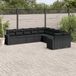 Prolenta Maison Exclusive - Tuinset voor de tuin, bestaande uit 10 delen met kussens, in zwart polyrotan