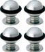 AMIG Deurstopper/deurbuffer - 4x - D22mm - mat rvs