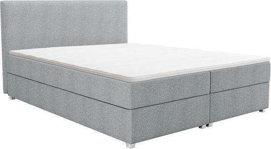 Ysmée Complete boxspring set - 180x200 cm - Lichtgrijs - ONAN